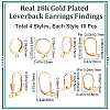 Beebeecraft 40Pcs 4 Style Brass & 304 Stainless Steel Leverback Earrings Findings FIND-BBC0002-78-2