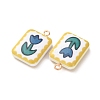 Printed Alloy with Acrylic Pendants AL-CBAE25B-02C-G-3