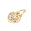Rack Plating Brass Micro Pave Clear Cubic Zirconia Charms KK-Z060-11G-2