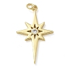Rack Plating Brass Micro Pave Cubic Zirconia Pendants KK-K392-22G-1