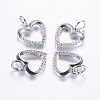 Long-Lasting Plated Brass Micro Pave Cubic Zirconia Charms ZIRC-F069-39P-1