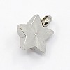 201 Stainless Steel Rhinestone Star Charm Pendants RB-M030-01B-2