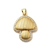 Brass Micro Pave Cubic Zirconia Pendants KK-A266-04H-G-1