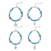 4Pcs Ocean Series Zinc Alloy Charm Bracelets BJEW-JB11899-2