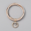Iron Stretch Chains Multi-strand Bracelet BJEW-WH0023-07-1