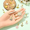 15Pcs Alloy Enamel Pendant Decoration HJEW-YW00064-5