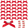 Bowknot Polyester Pins JEWB-WH0010-89A-1