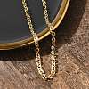 304 Stainless Steel Boston Link Chain Necklace LS-BJEW-B072-05G-1