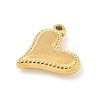 304 Stainless Steel Heart Pendants STAS-R162-01G-01-2