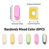 20Pcs UV Plating Opaque Acrylic European Beads OACR-TADJ0001-16I-3