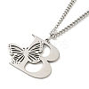 201 Stainless Steel Necklace NJEW-Q336-01B-P-4