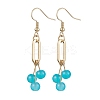 Imitation Jade Glass Dangle Earrings EJEW-JE05924-02-1