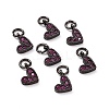 Brass Micro Pave Cubic Zirconia Charms RB-I078-66B-01-NR-1
