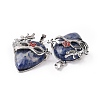 Natural Sodalite Pendants G-P496-02P-01-3