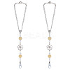 2Pcs Alloy Flower Pendant Decorations HJEW-ME0001-07C-1