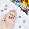 10Pcs 304 Stainless Steel Pendants Rhinestone Setting STAS-AR0001-52-3