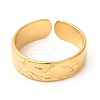 Ion Plating(IP) 201 Stainless Steel Open Cuff Ring RJEW-E063-46G-2