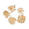 Flower Themes Alloy Adjustable Finger Rings Sets for Women RJEW-B071-03G-2