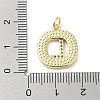 Rack Plating Brass Micro Pave Clear Cubic Zirconia Pendants KK-E102-33G-L-3