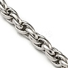 Non-Tarnish 201 Stainless Steel Rope Chain Bracelets STAS-Z056-16P-2
