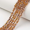 Electroplate Transparent Glass Beads Strands EGLA-A034-T2mm-N16-1