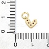 Brass Micro Pave Cubic Zirconia Charms ZIRC-F111-08G-06-3