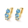 Cubic Zirconia Hoop Earrings EJEW-P213-16G-01-1