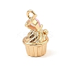 Brass Micro Pave Cubic Zirconia Pendants KK-C155-16G-05-2