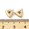 Real 18K Gold Plated Brass Micro Pave Cubic Zirconia Bead KK-H455-08G-02-3