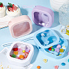 4Pcs 4 Colors Multifunctional Plastic Pocket-Sized Push Switch Organizers Case CON-SP0001-09-3