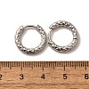 Non-Tarnish 304 Stainless Steel Grooved Hoop Earrings EJEW-M218-01A-P-3