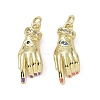 Brass Micro Pave Cubic Zirconia Pendants KK-L209-077G-01-1
