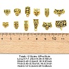 120Pcs 12 Styles Tibetan Style Alloy Tube Bails FIND-YW0007-32-3
