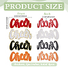 4Pcs 4 Colors Towel Embroider Thread Iron on/Sew On Patches PATC-FG0002-85-2