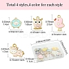 16Pcs 16 Styles Animal Shape Alloy Enamel Pendants FIND-YW0005-75-2