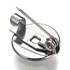 Tarnish Resistant 304 Stainless Steel Brooch Base Settings STAS-F191-04P-10mm-2
