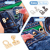 15Sets 3 Colors Alloy Hook and Eye Fasteners DIY-TA0012-27-5