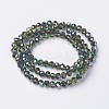 Electroplate Transparent Glass Beads Strands EGLA-A034-T6mm-Q17-2