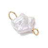 3Pcs 3 Styles Natural Keshi Pearl Connector Charms PALLOY-JF04243-5