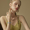 4Pcs 4 Colors PU Leather Simple Plain Double Loops Wrap Bracelets Set with Alloy Heart Clasps for Women BJEW-FI0001-73-7