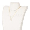 Rondelle Natural Rose Quartz Pendant Necklaces NJEW-JN03237-02-5