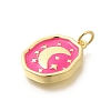 Rack Plating Brass Enamel Pendants KK-L225-029G-02-2