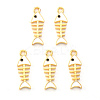 Light Gold Plated Alloy Enamel Pendants ENAM-R136-14A-1