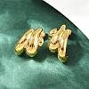 304 Stainless Steel Nuggets Stud Earrings EJEW-K268-28G-3