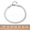 304 Stainless Steel Snake Link Chain Bracelets for Women BJEW-F488-22P-5