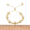 Brass Round Beads Slider Bracelets for Women BJEW-D357-06B-G-3