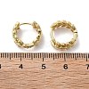 Clear Cubic Zirconia Leaf Hoop Earrings LS-EJEW-B013-01-4