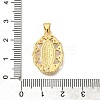 Rack Plating Brass with Cubic Zirconia Pendants KK-Z086-33G-06-3