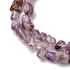 Natural Purple Phantom Quartz Purple Lodolite Quartz Beads Strands G-I389-A23-4