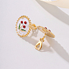 Elegant Alloy Enamel Flower Stud Earrings VA1196-3